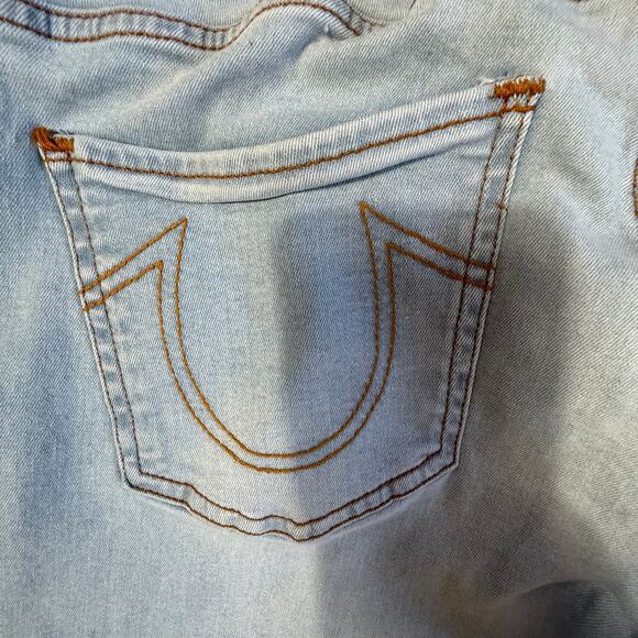 True Religion Billie Cropped Straight Jeans Women SZ 33 - Picture 4 of 9